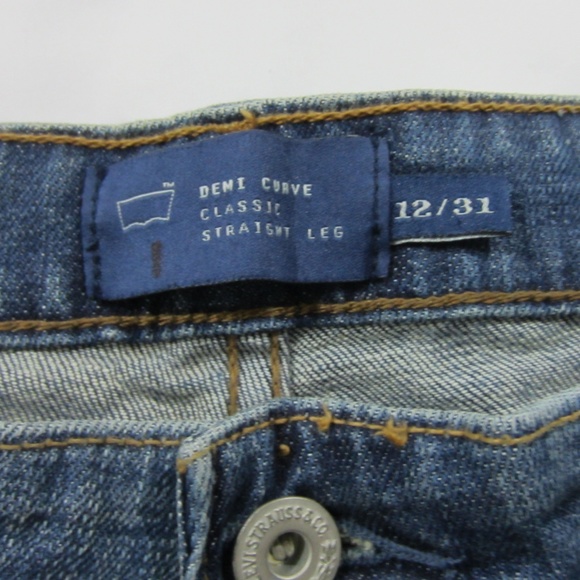 Levi's Demi Curve Classic Straight Leg Jeans 12 - Picture 6 of 8